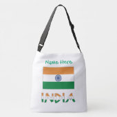 Ajustable Sac à bandoulière personnalisé avec drapeau indien (Dos)