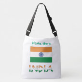 Ajustable Sac à bandoulière personnalisé avec drapeau indien (Devant)