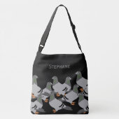 Ajustable Sac à bandoulière Pigeons Design (Dos)