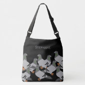 Ajustable Sac à bandoulière Pigeons Design (Devant)