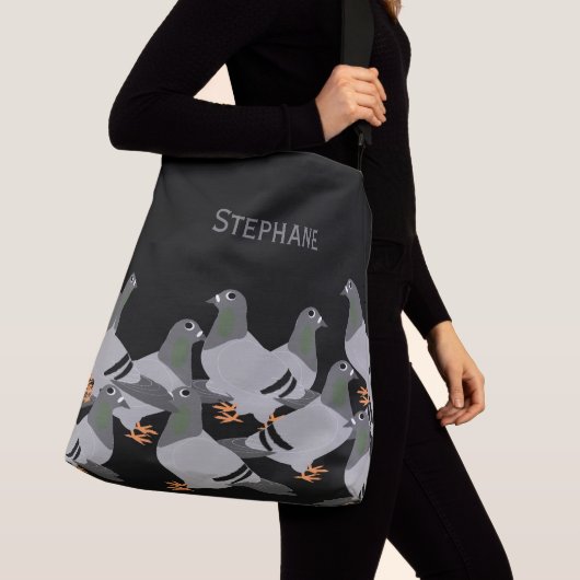 Ajustable Sac à bandoulière Pigeons Design (De près)