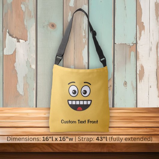 Ajustable Sac à bandoulière Smiling Face with Open Mouth