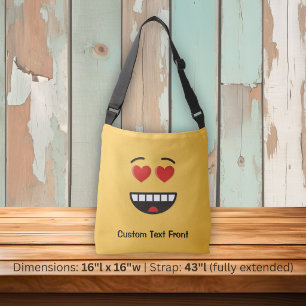 Ajustable Sac à bandoulière visage souriant avec des yeux en