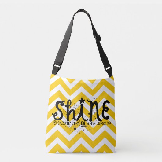 Ajustable Sac à Cool  en bande jaune et blanc (Devant)