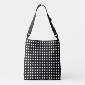 Ajustable Sac à couches de monogramme noir et blanc Polka Do (Dos)