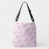 Ajustable Sac à couches monogrammes à thème de vaches roses (Devant)