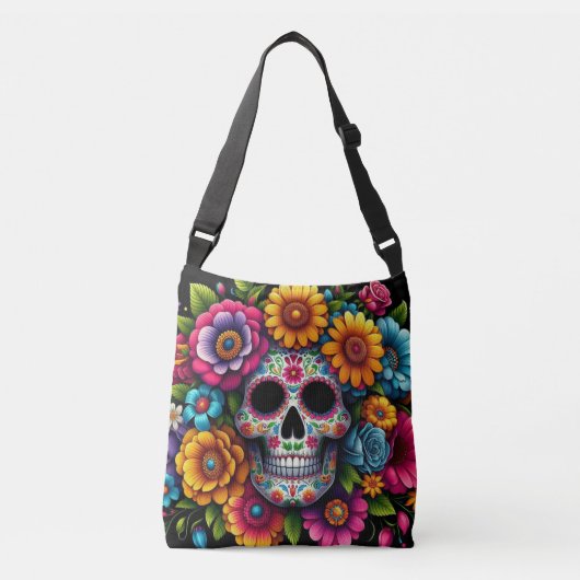Ajustable Sac à crâne de fleurs ! (Devant)