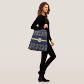 Ajustable Sac à dos abstrait personnalisé Navy & Or (Sur le modèle)