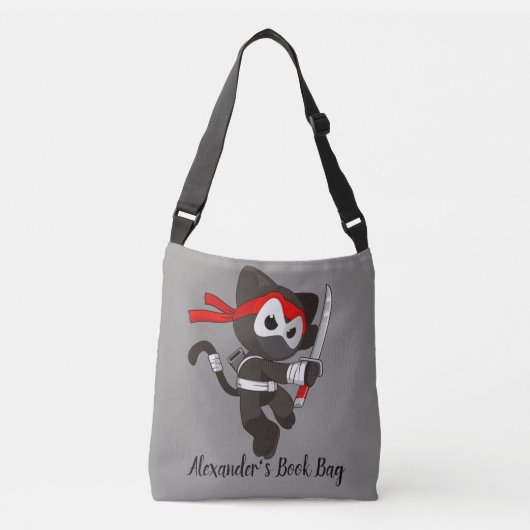 Ajustable Sac à dos personnalisé Ninja Cat (Devant)
