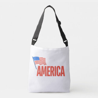 Ajustable Sac à épaule patriotique "AMERICA" avec drapeau am