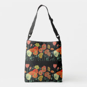 Ajustable Sac à fleurs fleuris rouge orange jaune Poppies (Dos)