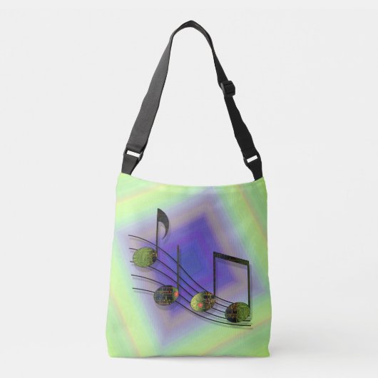 Ajustable Sac à impression intégrale de notes Dubstep (Devant)