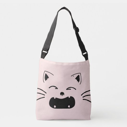 Ajustable Sac à l'impression de chat Meow-tastic : Transport (Devant)