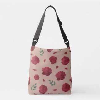 Ajustable Sac à main à motif rose | Sac fourre-tout