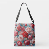 Ajustable Sac à main à motif vitrail de roses (Dos)