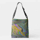 Ajustable Sac à main abstrait géode vibrant Imagination 2 (Dos)