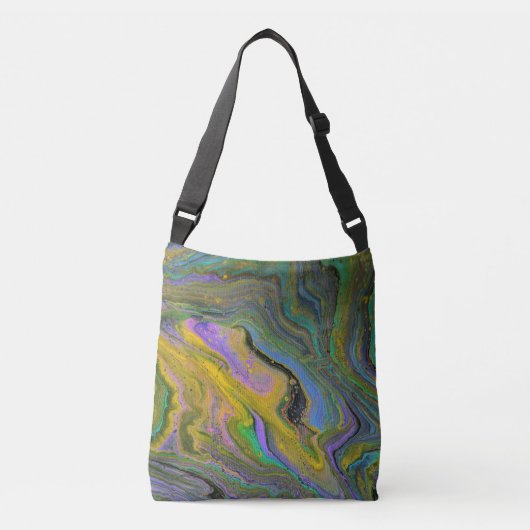 Ajustable Sac à main abstrait géode vibrant Imagination 2 (Devant)