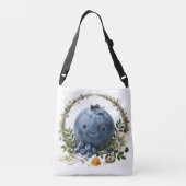 Ajustable Sac à main adorable Kawaii myrtille (Dos)