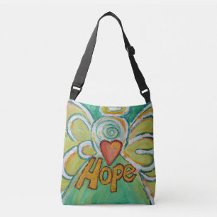 Ajustable Sac à main avec mots artistiques "Hope Angel" en b
