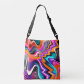 Ajustable Sac à main bandoulière Psychedelic Wave (Dos)