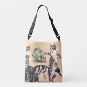 Ajustable Sac à main Chats allant jouer (Dos)