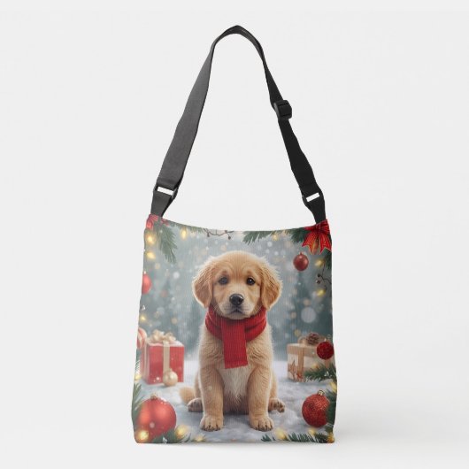 Ajustable Sac à main de Noël Golden Retriever (Devant)