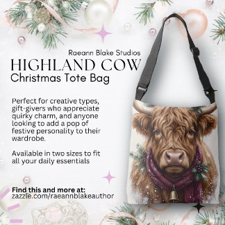 Ajustable Sac à main de vache des Highlands de Noël