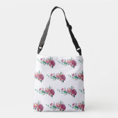 Ajustable Sac à main en aquarelle Roses Rustiques (Dos)