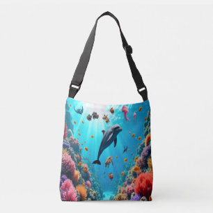 Ajustable Sac à main en toile récif corallien Merveilles de