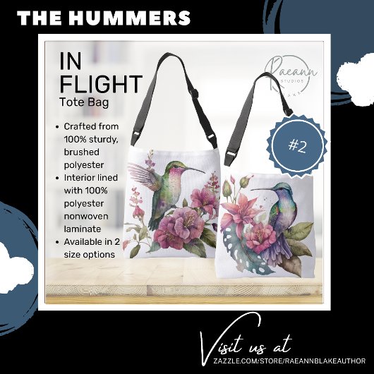 Ajustable Sac à main Les colibris en vol #2