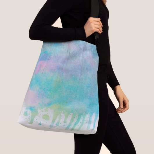 Ajustable Sac à main multicolore aquarelle (De près)