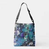 Ajustable Sac à main Paon et Fleurs (Dos)