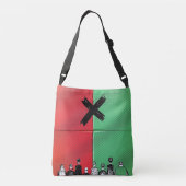 Ajustable Sac à main urbain pop art X (Dos)
