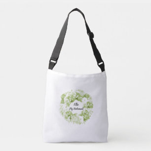 Ajustable Sac à main vert céleri Couronne florale Demoiselle