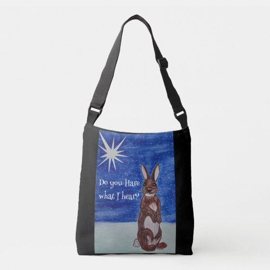 Ajustable Sac avec lapin de Noël et étoile (Devant)