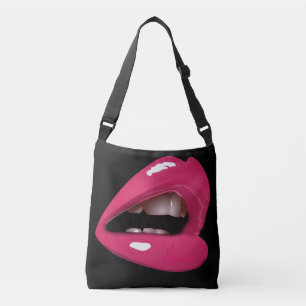AJUSTABLE SAC BANANE LÈVRES ROSES TOTES