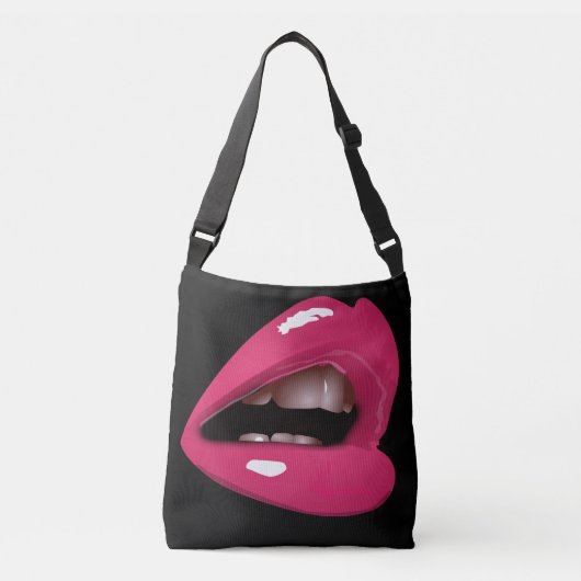 AJUSTABLE SAC BANANE LÈVRES ROSES TOTES (Devant)