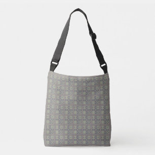 Ajustable Sac bandoulière à motif gris Petals & Donuts
