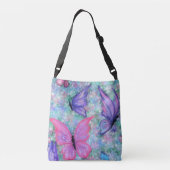 Ajustable Sac bandoulière avec papillons (Dos)