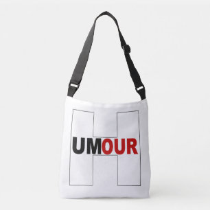Ajustable Sac Bandoulière blanc Design HUMOUR