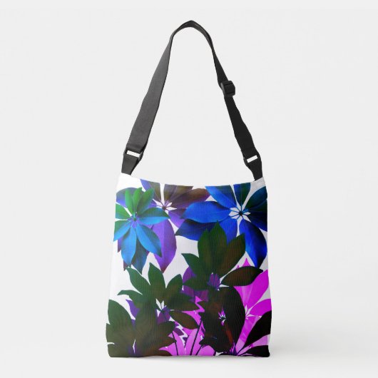 Ajustable Sac bandoulière feuilles de jungle (Devant)