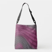Ajustable Sac bandoulière gris violet décoratif (Dos)
