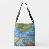 Ajustable Sac bandoulière Tropical Scene (Dos)