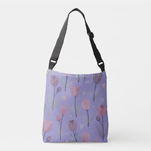 Ajustable Sac bandoulière Tulipe Violette