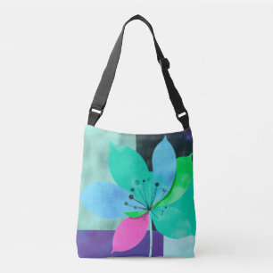 Ajustable Sac cabas floral bloc de couleur moderne
