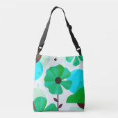 Ajustable Sac cabas moderne floral vert frais (Dos)
