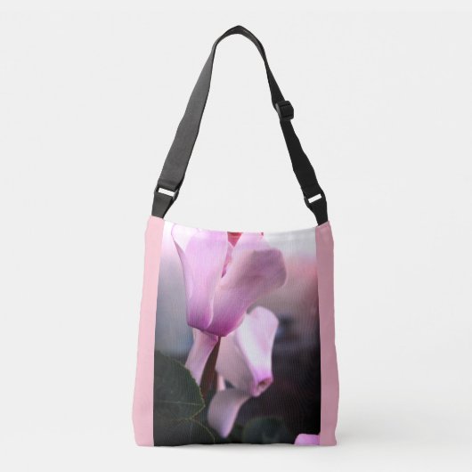 Ajustable Sac carrossable à fleurs roses sur toute impressio (Devant)