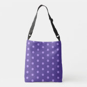 Ajustable Sac carrossable à motif pourpre à point Polka (Dos)