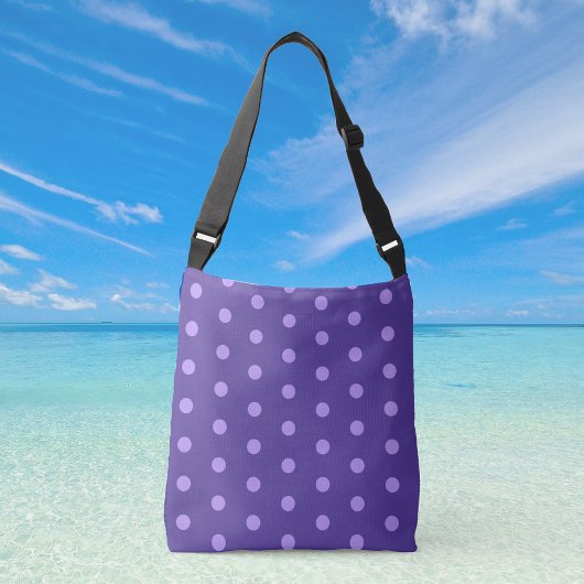 Ajustable Sac carrossable à motif pourpre à point Polka
