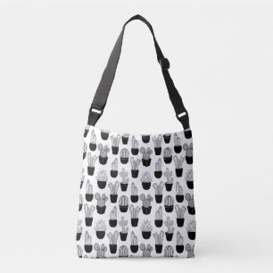 Ajustable Sac carrossable Cactus Line Art Petit Motif